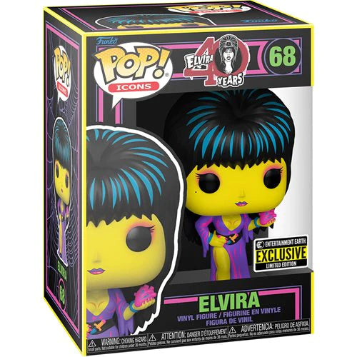 Funko Pop! Elvira Black Light Pop! Vinyl Figure - Entertainment Earth Exclusive 