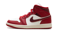 Air Jordan 1 Mid WMNS Red Cracked Leather HJ9337 106