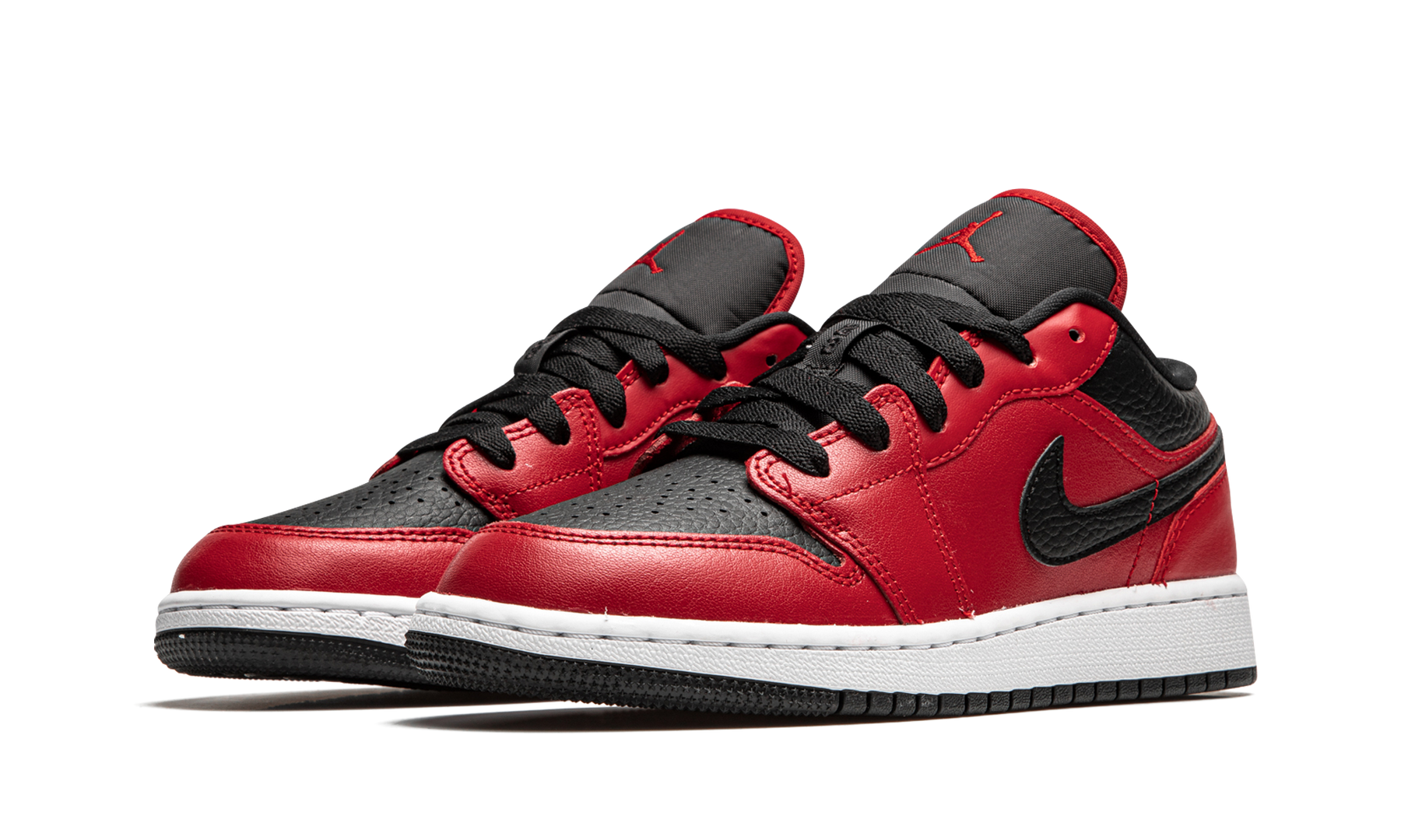 Air Jordan 1 Low GS Black Pebbled 553560 605