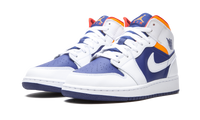 Air Jordan 1 Mid GS White Deep Royal Blue 554725 131