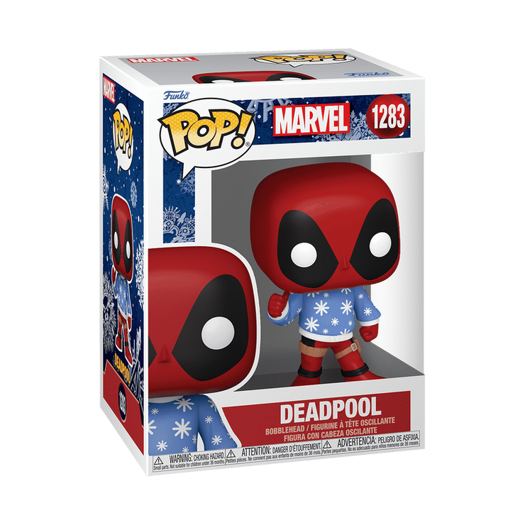 Funko Marvel Pop! Holiday Deadpool in Ugly Sweater 