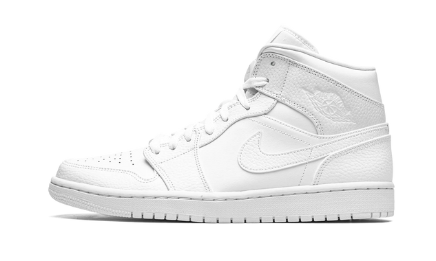 Air Jordan 1 Mid Triple White 554724 130