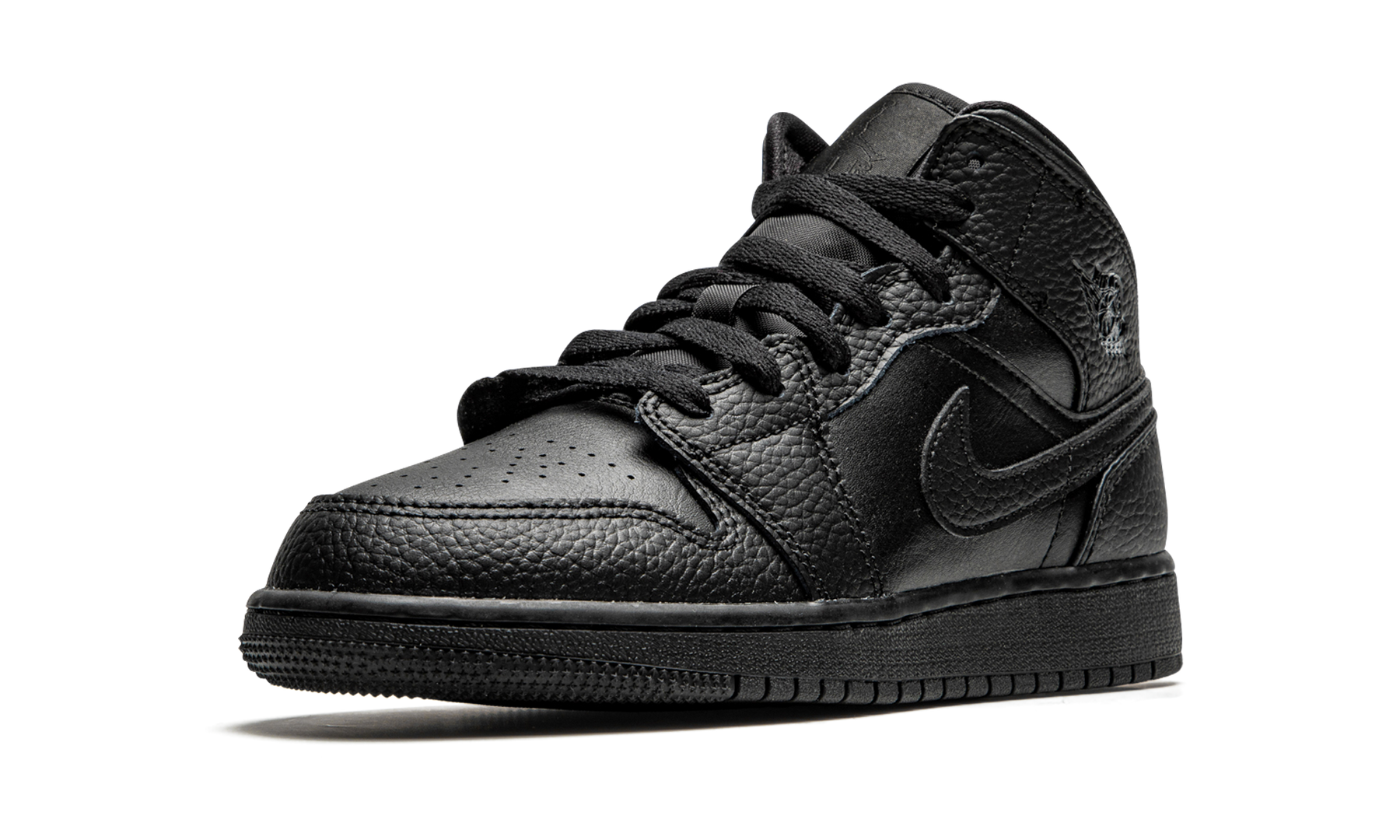 Air Jordan 1 Mid GS Triple Black 554725 091
