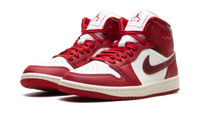 Air Jordan 1 Mid WMNS Red Cracked Leather HJ9337 106