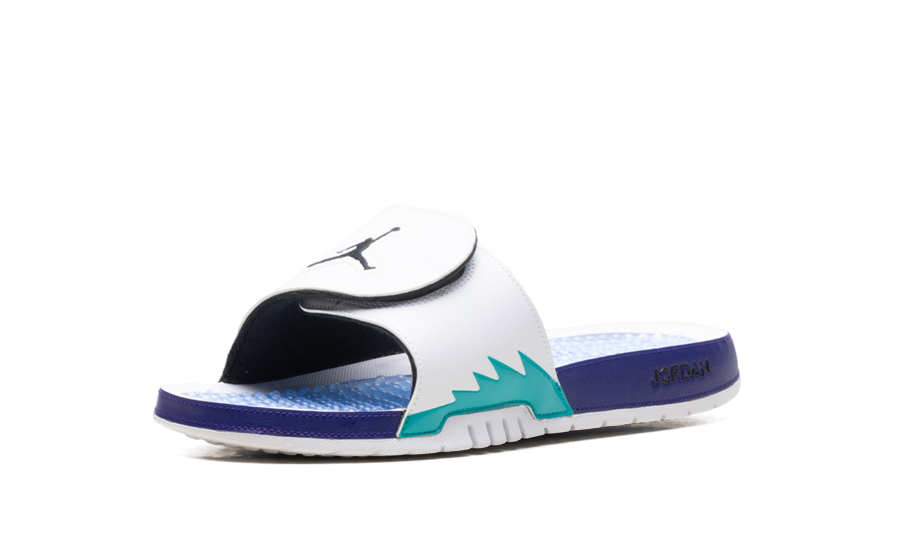 Jordan Hydro 5 Retro Slide White New Emerald Grape Ice Black 555501 103