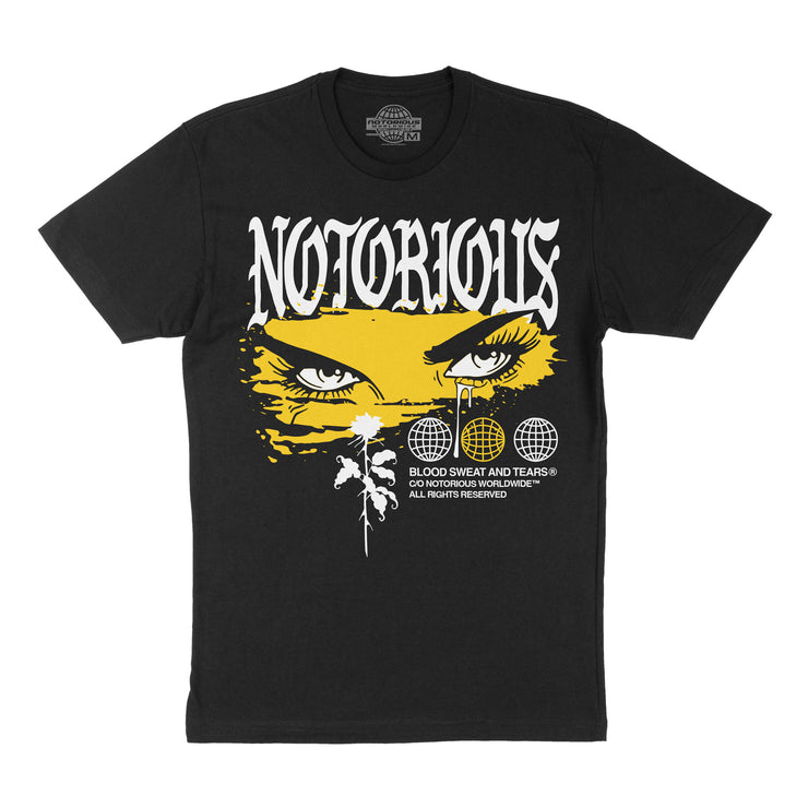 Notorious Blood Sweat and Tears Yellow Tee