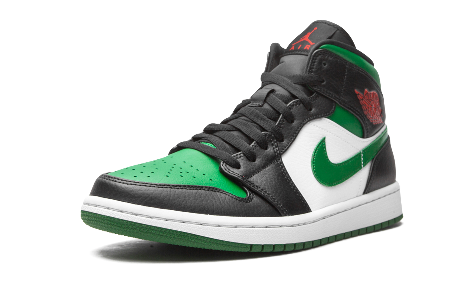Air Jordan 1 Mid Green Toe 554724 067