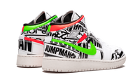Air Jordan 1 Mid GS All Over Logos 554725 143