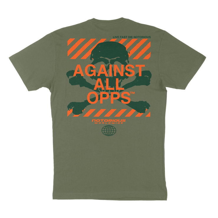 Notorious Against All Opps Olive Tee