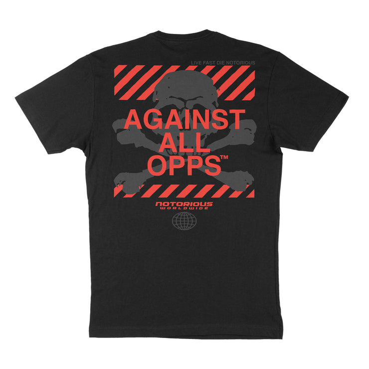 Notorious Against All Opps Black Red Tee