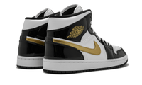 Air Jordan 1 Mid SE Black Gold Patent Leather 852542 007