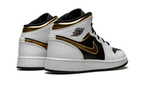 Air Jordan 1 Mid GS White / Gold / Black 554725 190