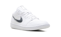 Womens Air Jordan 1 Low SE White Metallic Silver' IQ9381 100