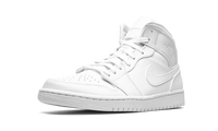 Air Jordan 1 Mid Triple White 554724 130