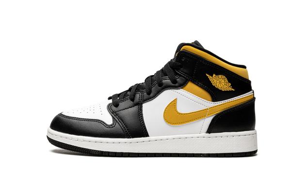 Air Jordan 1 Mid GS Pollen / Black / White 554725 177