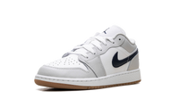 Jordan 1 Low GS White Neutral Grey Gum Midnight Navy 553560 146