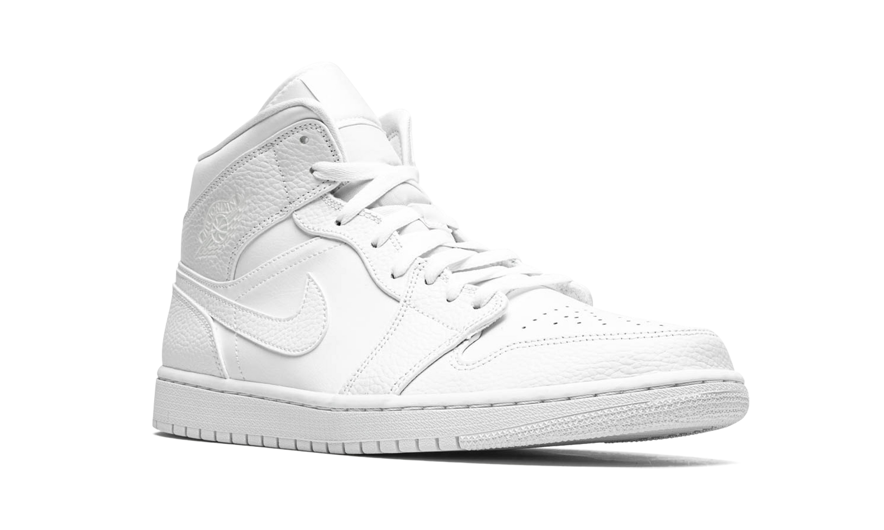 Air Jordan 1 Mid Triple White 554724 130