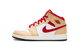 Air Jordan 1 Mid GS Beige / Red 554725 201