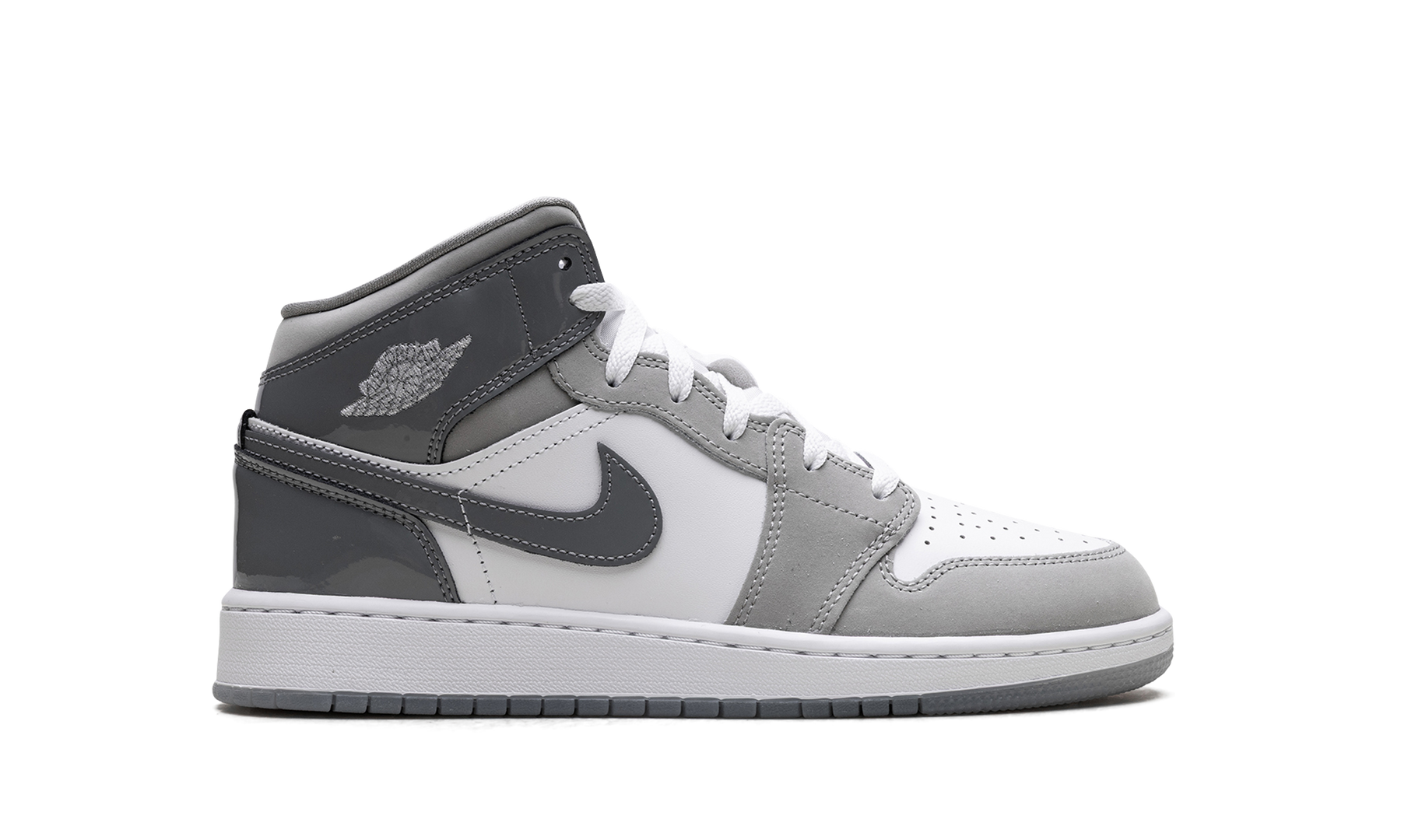 Jordan 1 Mid GS White Medium Cool Grey HF3193 100