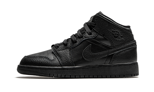 Air Jordan 1 Mid GS Triple Black 554725 091