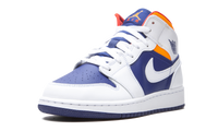 Air Jordan 1 Mid GS White Deep Royal Blue 554725 131