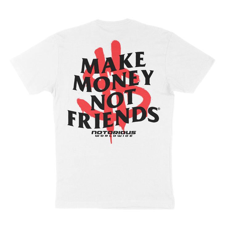 Notorious Make Money Not Friends Tee WHITE/RED