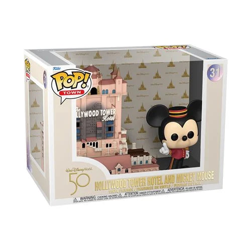 Funko Pop! Town Walt Disney World 50th Anniversary Hollywood Tower Hotel and Mickey Mouse Figure 